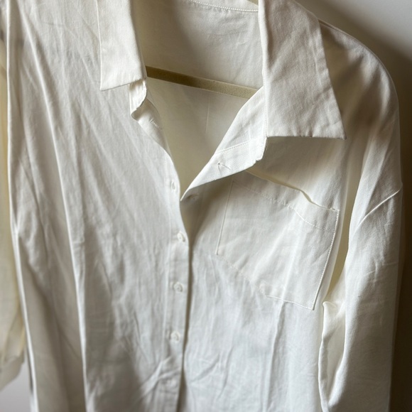 Dazy White Button-Up Cotton Shirt - Picture 2 of 2